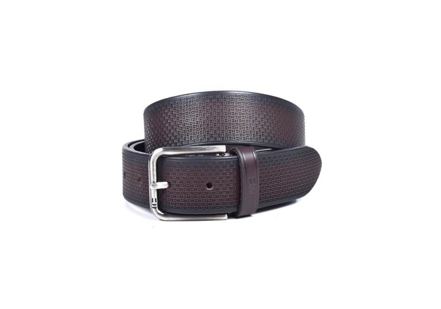 Miguel Bellido 000345 - CUIR DE VACHETTE - MARR ceinture homme 35mm strié Ceinture homme