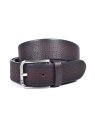 Miguel Bellido 000345 - CUIR DE VACHETTE - MARR ceinture homme 35mm strié ceintures