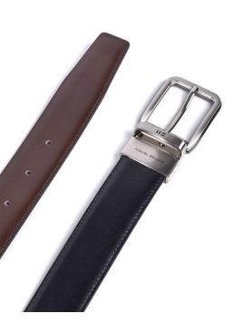 Miguel Bellido 000430 - CUIR DE VACHETTE - NOI/ ceintures réversible 30mm cuir lisse Ceinture homme