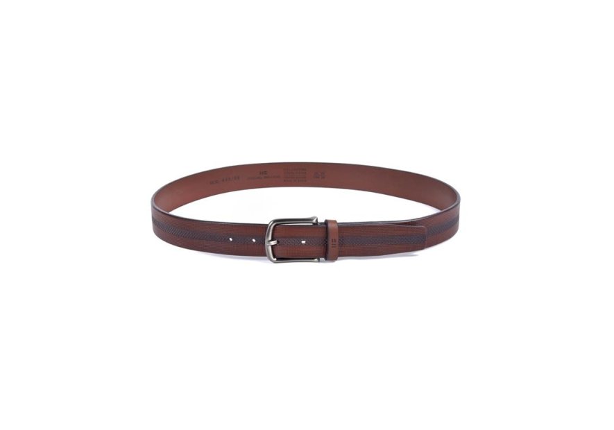 Miguel Bellido 000445 - CUIR DE VACHETTE - MARR ceinture homme fantaisie bicolore 35mm Ceinture homme