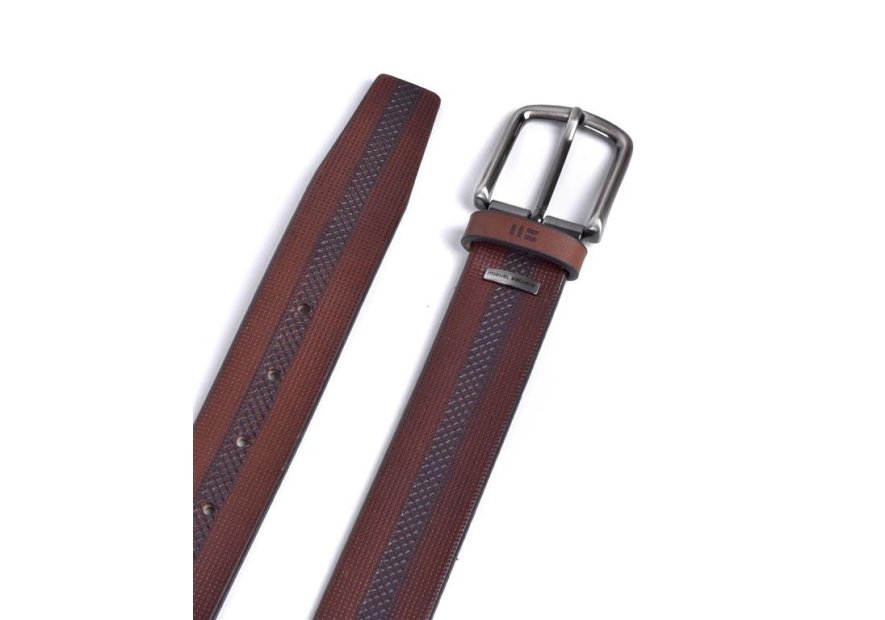 Miguel Bellido 000445 - CUIR DE VACHETTE - MARR ceinture homme fantaisie bicolore 35mm Ceinture homme