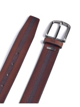 Miguel Bellido 000445 - CUIR DE VACHETTE - MARR ceinture homme fantaisie bicolore 35mm Ceinture homme