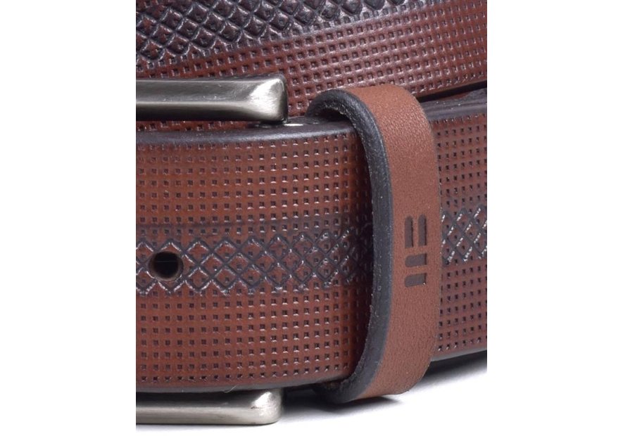 Miguel Bellido 000445 - CUIR DE VACHETTE - MARR ceinture homme fantaisie bicolore 35mm Ceinture homme