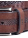 Miguel Bellido 000445 - CUIR DE VACHETTE - MARR ceinture homme fantaisie bicolore 35mm ceintures