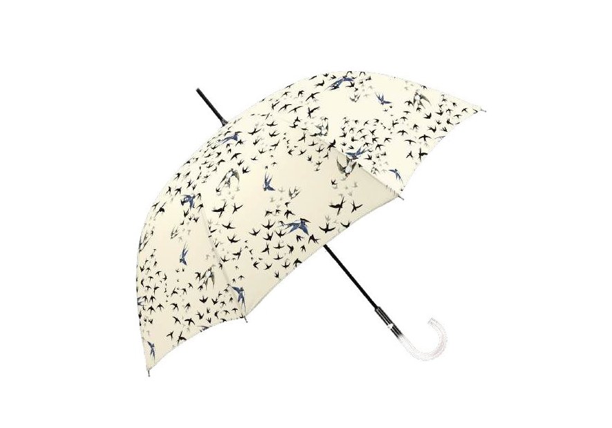 Maison Pierre Vaux VX 5813 - POLYESTER - CRÈME parapluie canne hirondelles vaux Petite maroquinerie