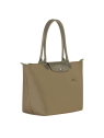 Longchamp 1899919 - POLYESTER 600D RECYCLÉ sac shopping l pliage green format a4 sac-a-main-shopping-toile-ou-cuir