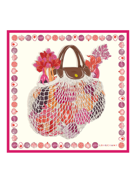 Longchamp 50650GSO carré de soie le filet gourmand 70x70 carre de soie