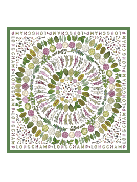 Longchamp 50646GSO carre de soie l'herbier longchamp 90x90 carre de soie