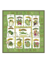 Longchamp 50654GSO - SOIE - LAURIER carre de soie carré de soie au potager 70x70 carre-de-soie