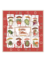 Longchamp 50654GSO - SOIE - TOMATE carre de soie carré de soie au potager 70x70 carre-de-soie