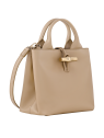 Longchamp 10273HGC - CUIR DE VEAU - RACINE sac à main s le roseau sleek sacs-a-mains