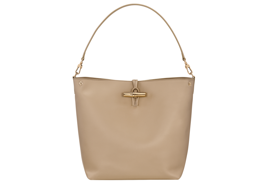 Longchamp 10281HGC - CUIR DE VEAU - RACINE sac porté épaule m le roseau slekk Sac business