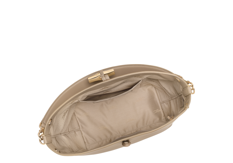 Longchamp 10281HGC - CUIR DE VEAU - RACINE sac porté épaule m le roseau slekk Sac business