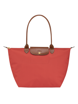 Longchamp 2605089 - NYLON ET CUIR - TOMATE sac cabas m le pliage n'est pas format a4 shopping