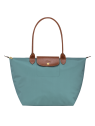 Longchamp 1899089 - NYLON ET CUIR - EUCALY sac cabas l le pliage original format étudiant sac-a-main-shopping-toile-ou-cuir