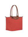 Longchamp 1899089 - NYLON ET CUIR - TOMATE sac cabas l le pliage original format étudiant sac-a-main-shopping-toile-ou-cuir