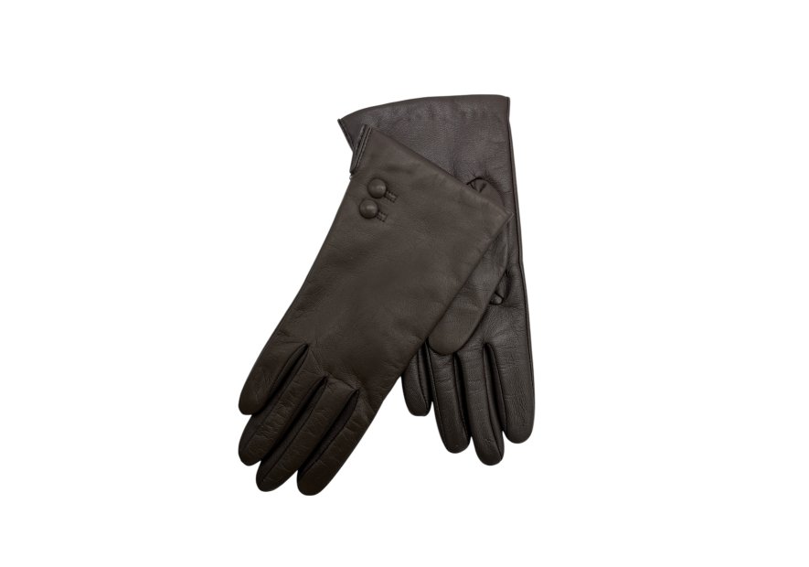Poujade P26DC - CUIR D'AGNEAU - CHESNUT poujade-2 boutons-gants femme Gants