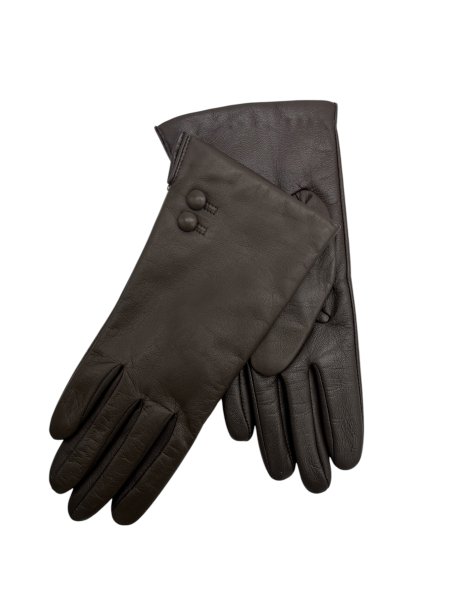 Poujade P26DC - CUIR D'AGNEAU - CHESNUT poujade-2 boutons-gants femme Gants