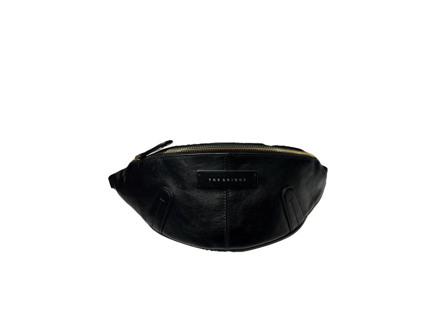 the bridge 042204 - CUIR DE VACHETTE - NOIR banane flavie Sac business