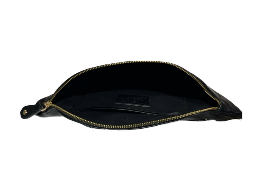the bridge 042204 - CUIR DE VACHETTE - NOIR banane flavie Sac business