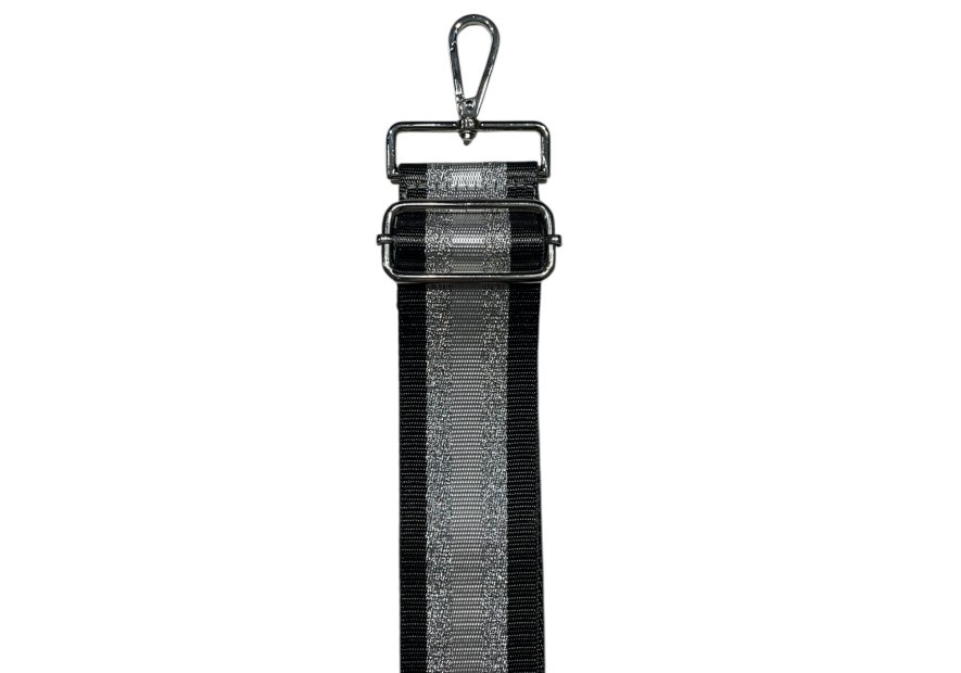 MIA & JOY B2 - POLYESTER - GRIS RAYURES bandoulière en toile Accessoires