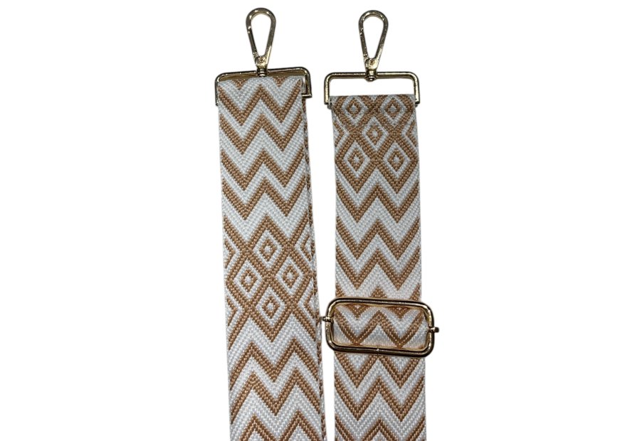 MIA & JOY B2 - POLYESTER - CAMEL CHEVRONS bandoulière en toile Accessoires