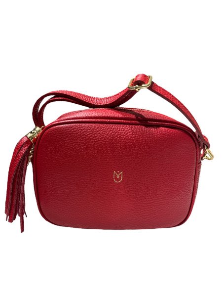 MIA &  JOY MJ1500 - CUIR DE VACHETTE - ROUG porté travers Sac business