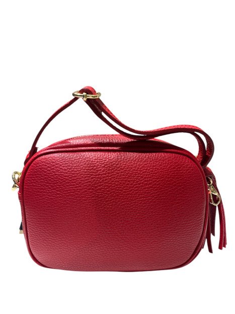 MIA &  JOY MJ1500 - CUIR DE VACHETTE - ROUG porté travers Sac business