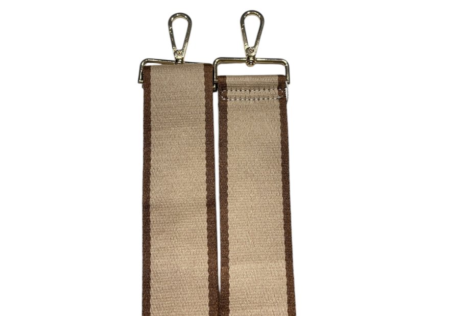 MIA & JOY B2 - POLYESTER - BEIGE/OR. bandoulière en toile Accessoires
