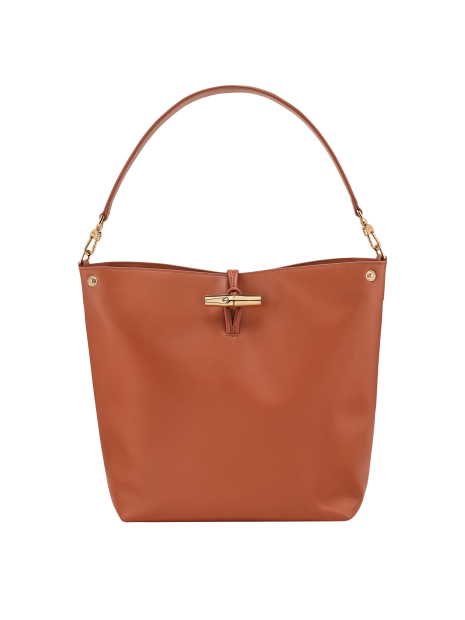 Longchamp 10281HGC - CUIR DE VEAU - ECORCE sac porté épaule m le roseau slekk sacs-a-mains