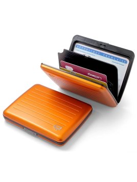 Ögon Design V2 LARGE - ALUMINIUM - ORANGE ögon design big stocklom v2 porte cartes Porte-cartes