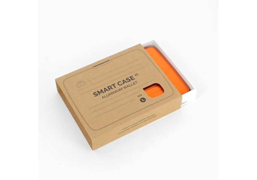Ögon Design V2 LARGE - ALUMINIUM - ORANGE ögon design big stocklom v2 porte cartes Porte-cartes