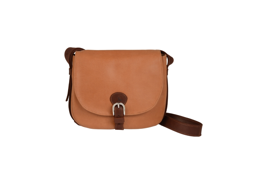 Frandi 810.05 - CUIR DE VACHETTE - GOLD sac besace arrondi m fanny Sac business