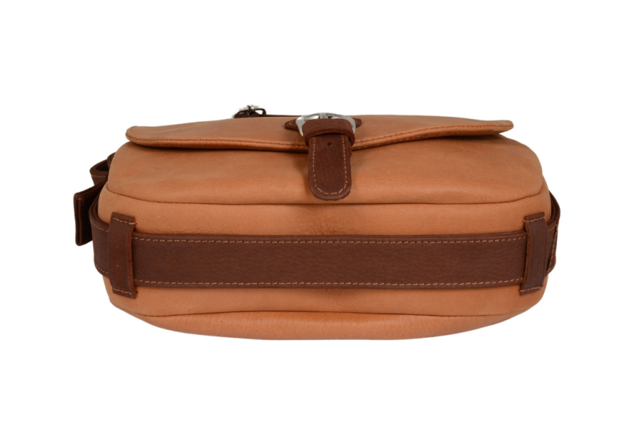 Frandi 810.05 - CUIR DE VACHETTE - GOLD sac besace arrondi m fanny Sac business