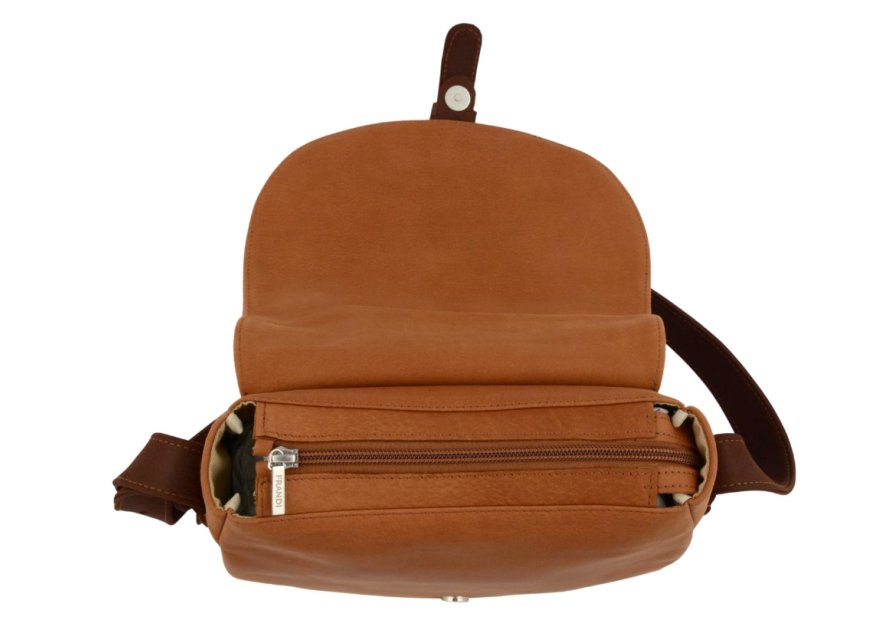 Frandi 810.05 - CUIR DE VACHETTE - GOLD sac besace arrondi m fanny Sac business