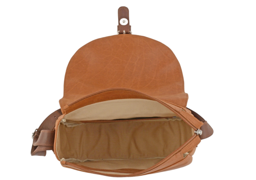 Frandi 810.05 - CUIR DE VACHETTE - GOLD sac besace arrondi m fanny Sac business