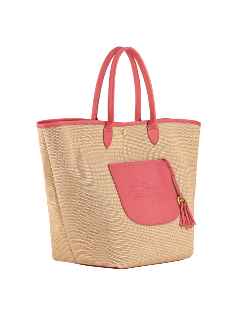 Longchamp 10308HGK - TOILE EFFET PAILLE/CU le panier plage l porté épaule Sac porté travers