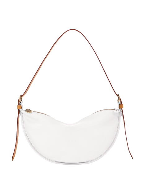 Longchamp 10312HGP - CUIR DE VEAU - BLANC  porté épaule m smoothie Sac porté travers