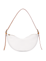 Longchamp 10312HGP - CUIR DE VEAU - BLANC  porté épaule m smoothie sac-porte-travers