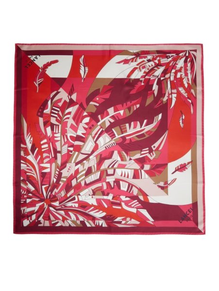 Lancel A13107 - SOIE - MCO FRAMBOISE -  carré de soie 90x90cm arabesque Foulards/Etoles