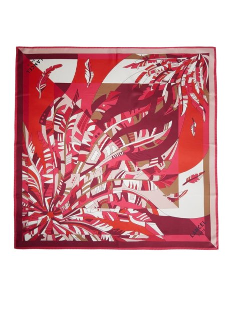 Lancel A13107 - SOIE - MCO FRAMBOISE carré de soie 90x90cm arabesque carre-de-soie