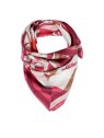 Lancel A13107 - SOIE - MCO FRAMBOISE carré de soie 90x90cm arabesque carre-de-soie