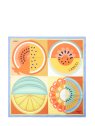 Lancel A13503 - SOIE - MULTICO ORANGE carré de soie 50x50cm tutti frutti carre-de-soie