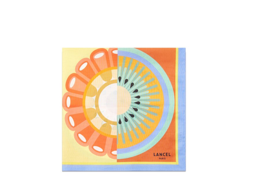 Lancel A13503 - SOIE - MULTICO ORANGE - carré de soie 50x50cm tutti frutti Foulards/Etoles