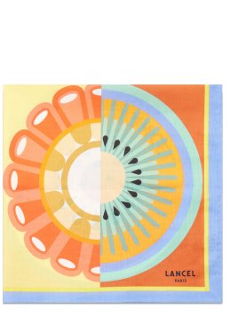 Lancel A13503 - SOIE - MULTICO ORANGE - carré de soie 50x50cm tutti frutti Foulards/Etoles