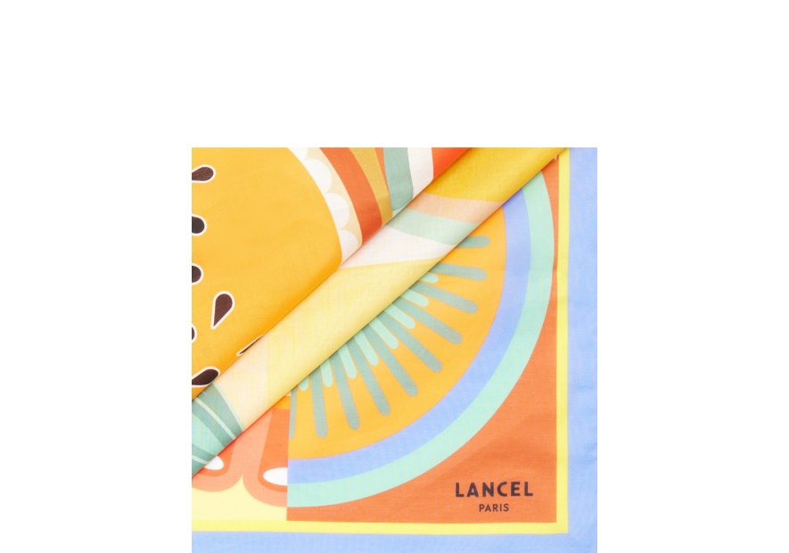 Lancel A13503 - SOIE - MULTICO ORANGE - carré de soie 50x50cm tutti frutti Foulards/Etoles