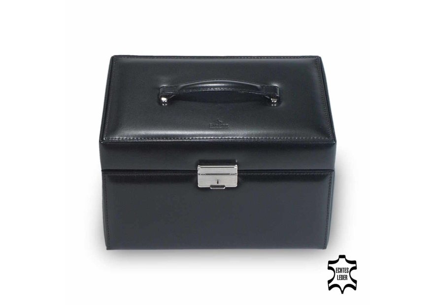 sacher 69.110 - CUIR DE VACHETTE - NOIR coffret à bijoux m julia sacher Coffrets à bijoux