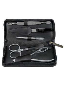 sacher 803103 - CUIR DE VACHETTE - NOIR trousse manucure homme nappa sacher Trousses de toilette