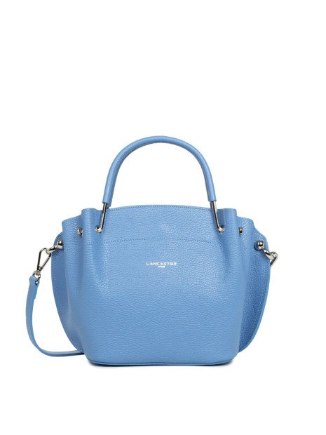 Lancaster 470-18 - CUIR DE VACHETTE - BLEU Foulonné Double - Sac à main Louisa sac-porte-travers