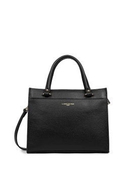 Lancaster 470-63 - CUIR DE VACHETTE - NOIR sac porté main s foulonné double lancaster Sacs à mains